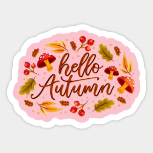 Hello Autumn Mushroom Sticker